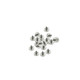 17mm Dark Bronze Stars Design Jeans Buttons with Pins (Pack of 10)